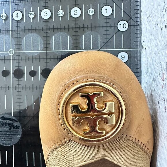 Tory Burch Caroline Women Size 5M Mustard Patent Leather Ballet Flat Shoes - Picture 14 of 14